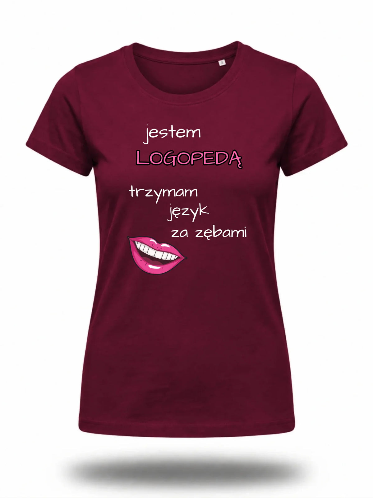 Koszulka damska dla logopedy - Trzymam język za zębami N24