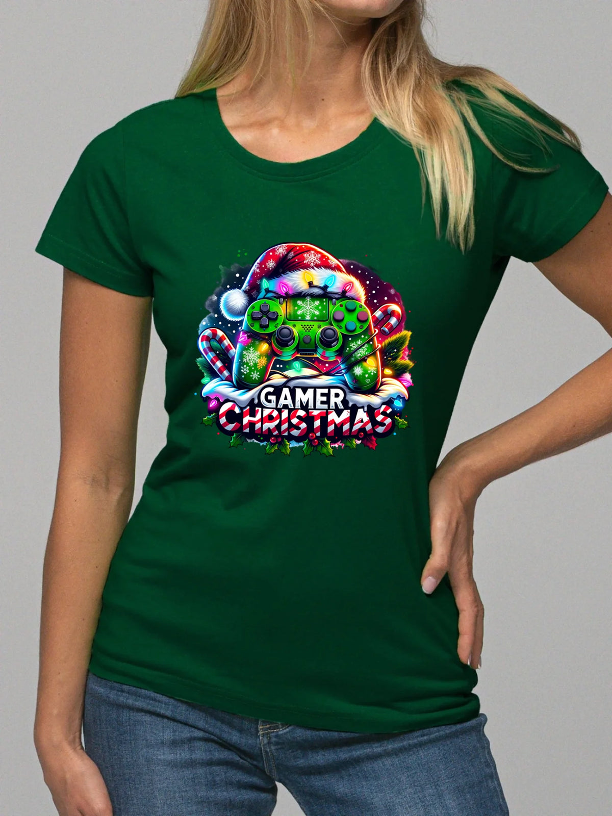 Koszulka damska świąteczna - prezent dla gracza - Christmas gamer BN22