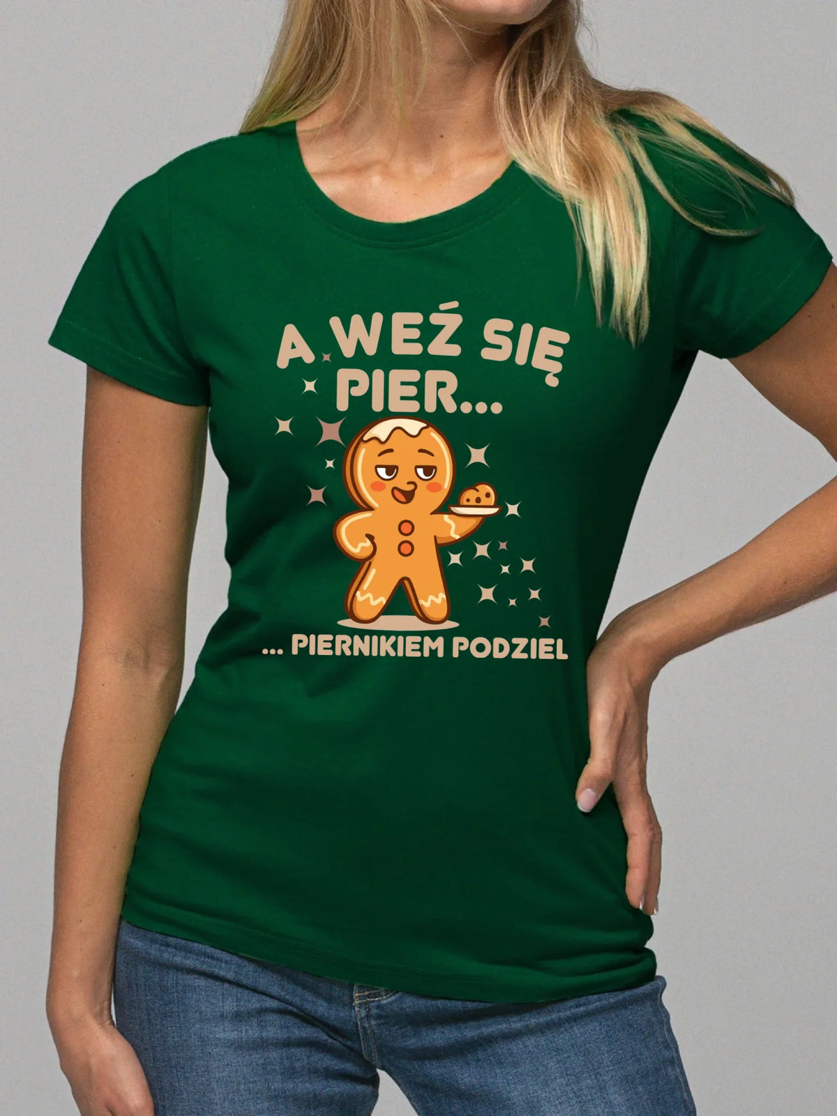 Koszulka damska świąteczna - Piernik A weź się pier... piernikiem podziel BN87