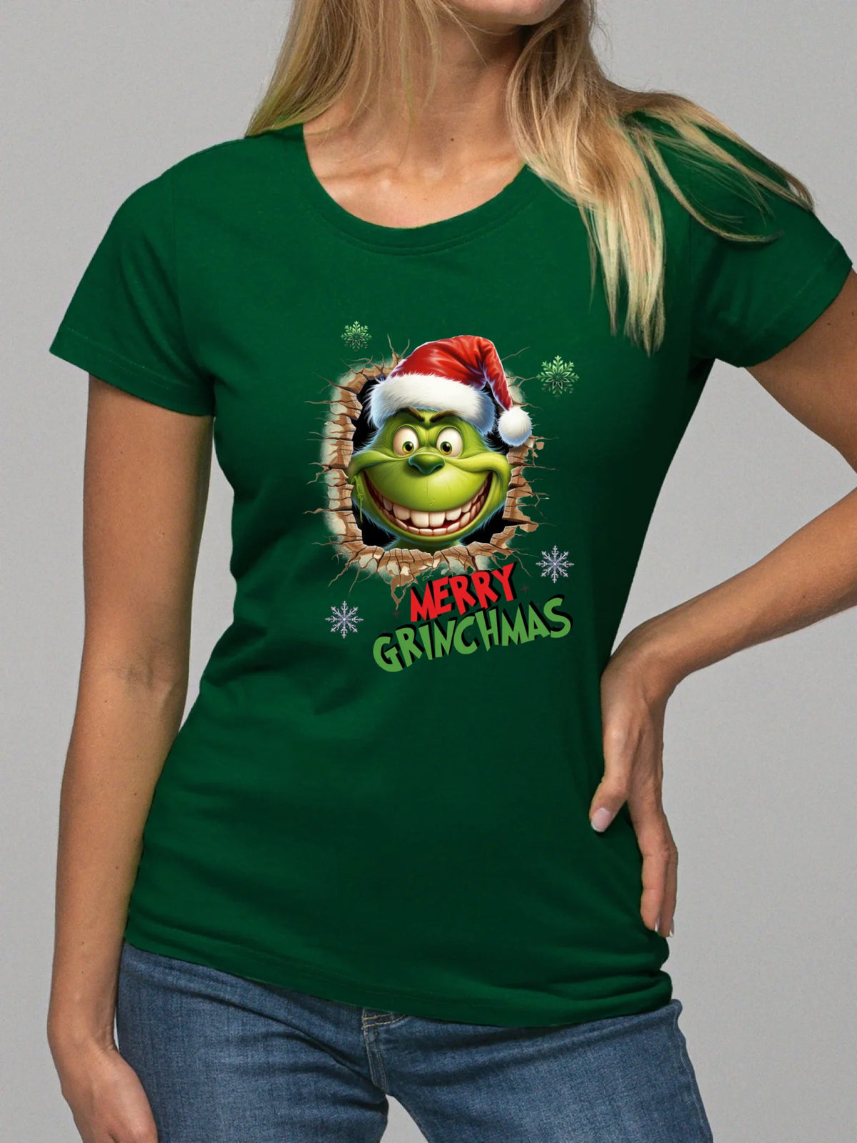 Koszulka damska świąteczna - Grinch - Merry Grinchmas BN113