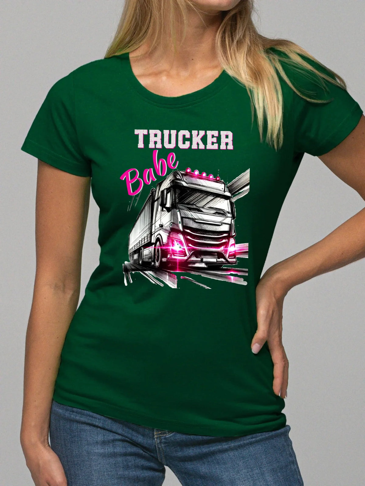 Koszulka damska - kierowca ciężarówki - Trucker Babe ZKT13