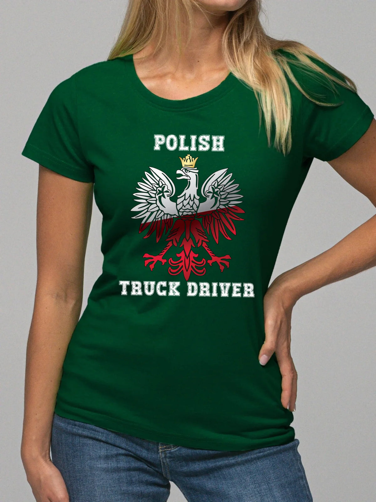 Koszulka damska dla kierowcy ciężarówki - Polish Truck Driver ZKT06