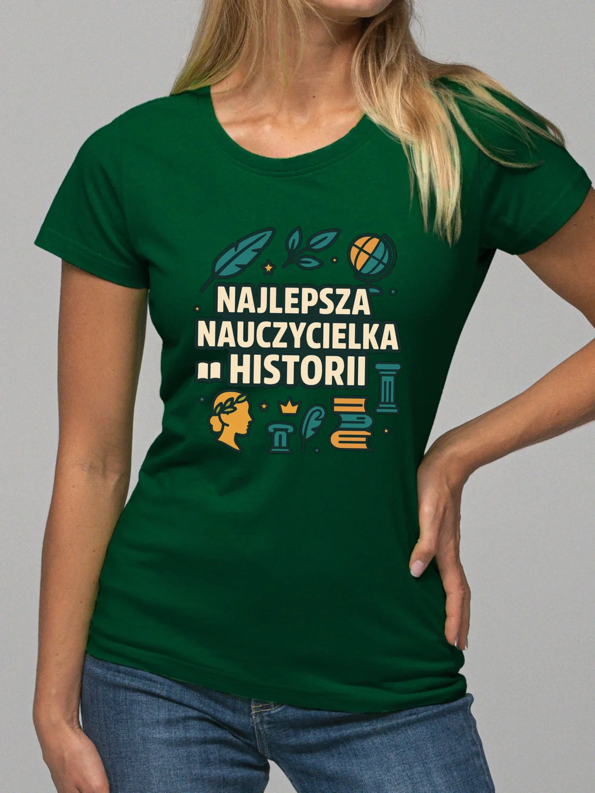 Koszulka damska dla nauczycielki - Najlepsza nauczycielka historii N57