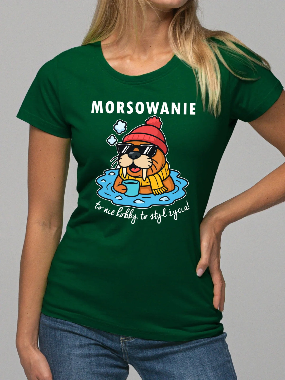 Koszulka damska - prezent dla morsa - Morsowanie to styl życia HM10