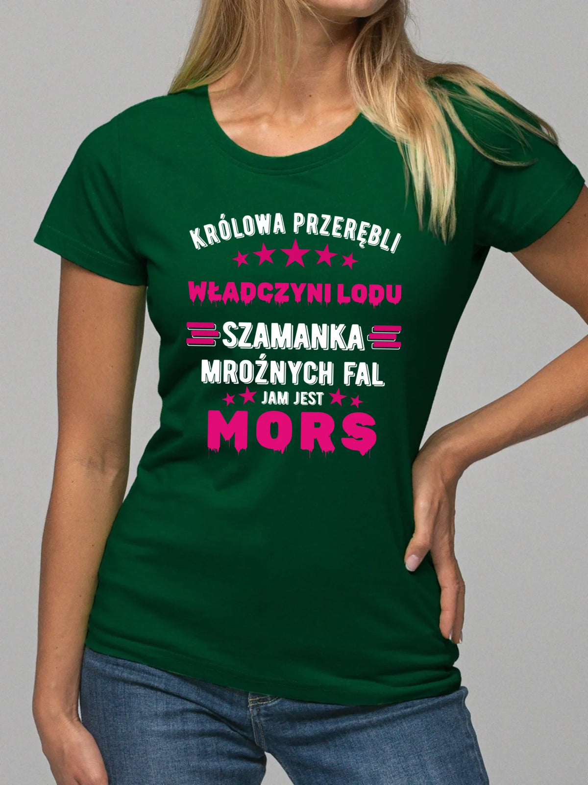 Koszulka damska - prezent dla morsa - Królowa przerębli Jam jest mors HM17