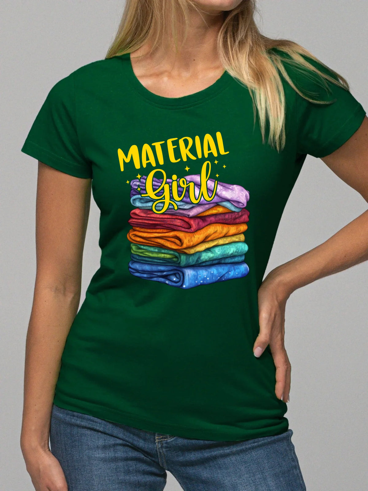 Koszulka damska szyciowa - prezent dla krawcowej - Material Girl HS02