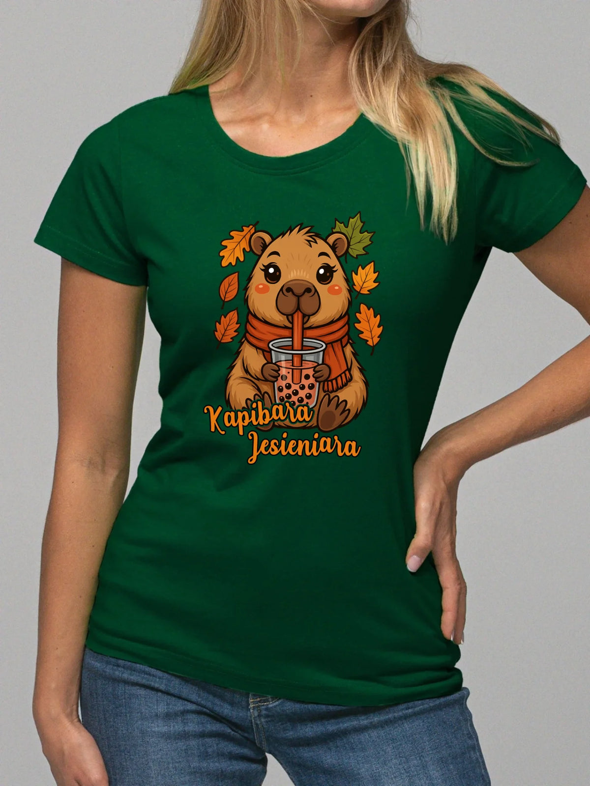 Koszulka damska jesienna - Kapibara Jesieniara JS19