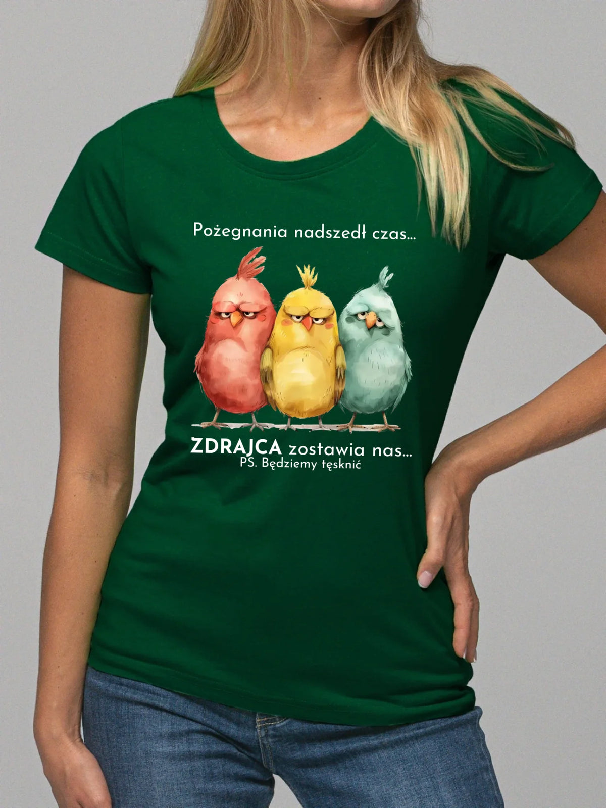 Koszulka damska na odejście z pracy - Pożegnania nadszedł czas OP05