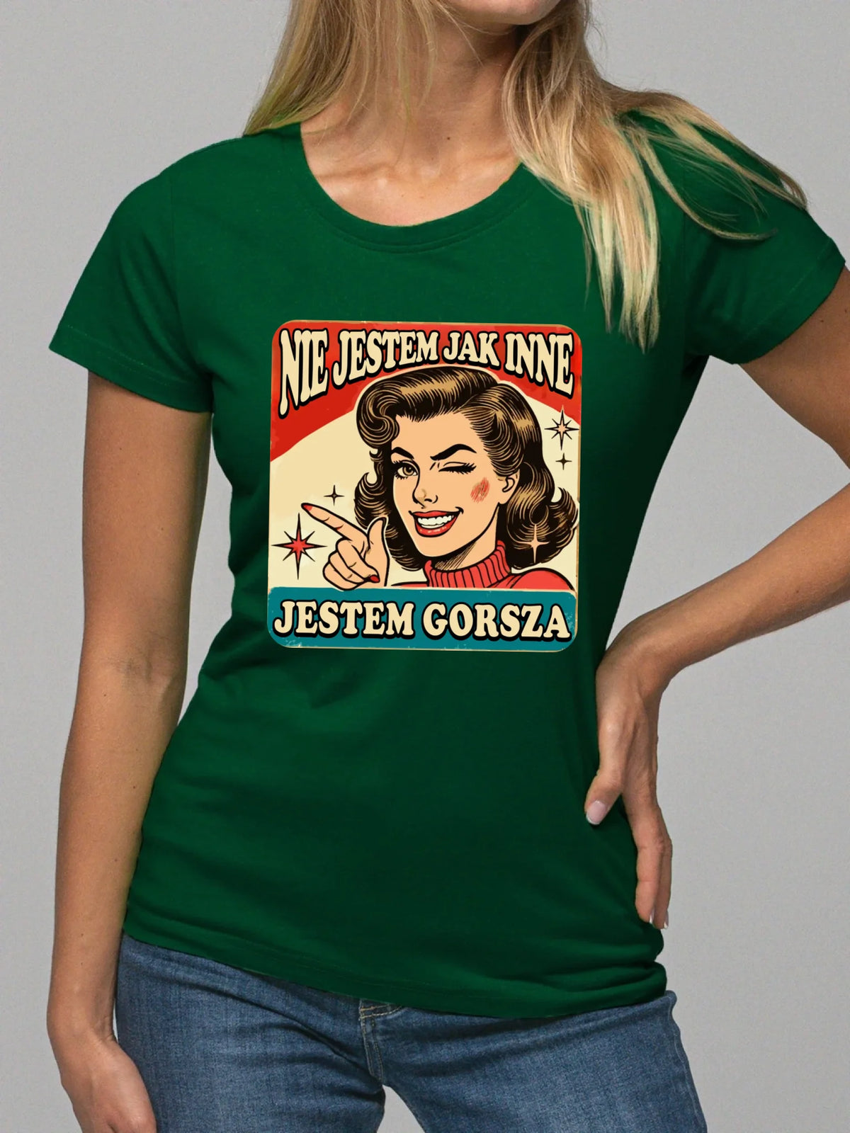 Koszulka damska - Nie jestem jak inne, jestem gorsza - w stylu retro DZ07