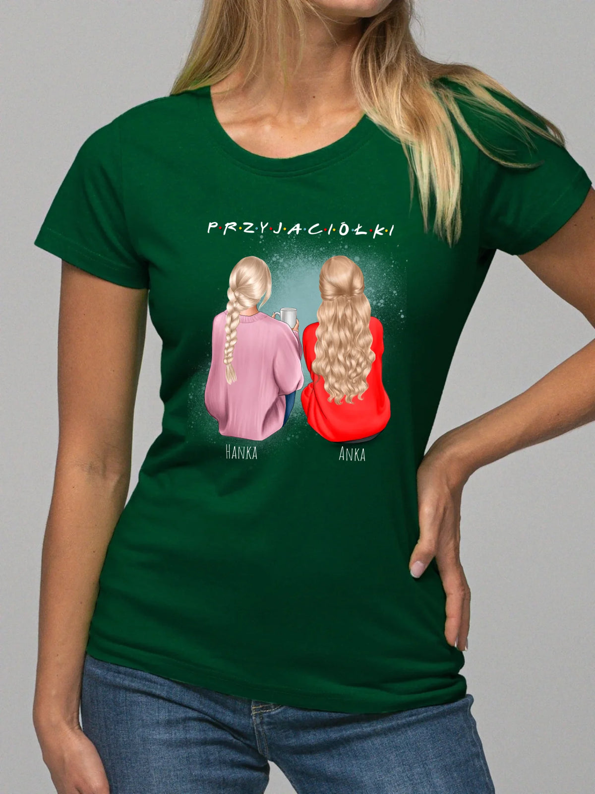 Koszulka damska - prezent dla przyjaciółki - personalizowane postacie 2-4 osoby PR02