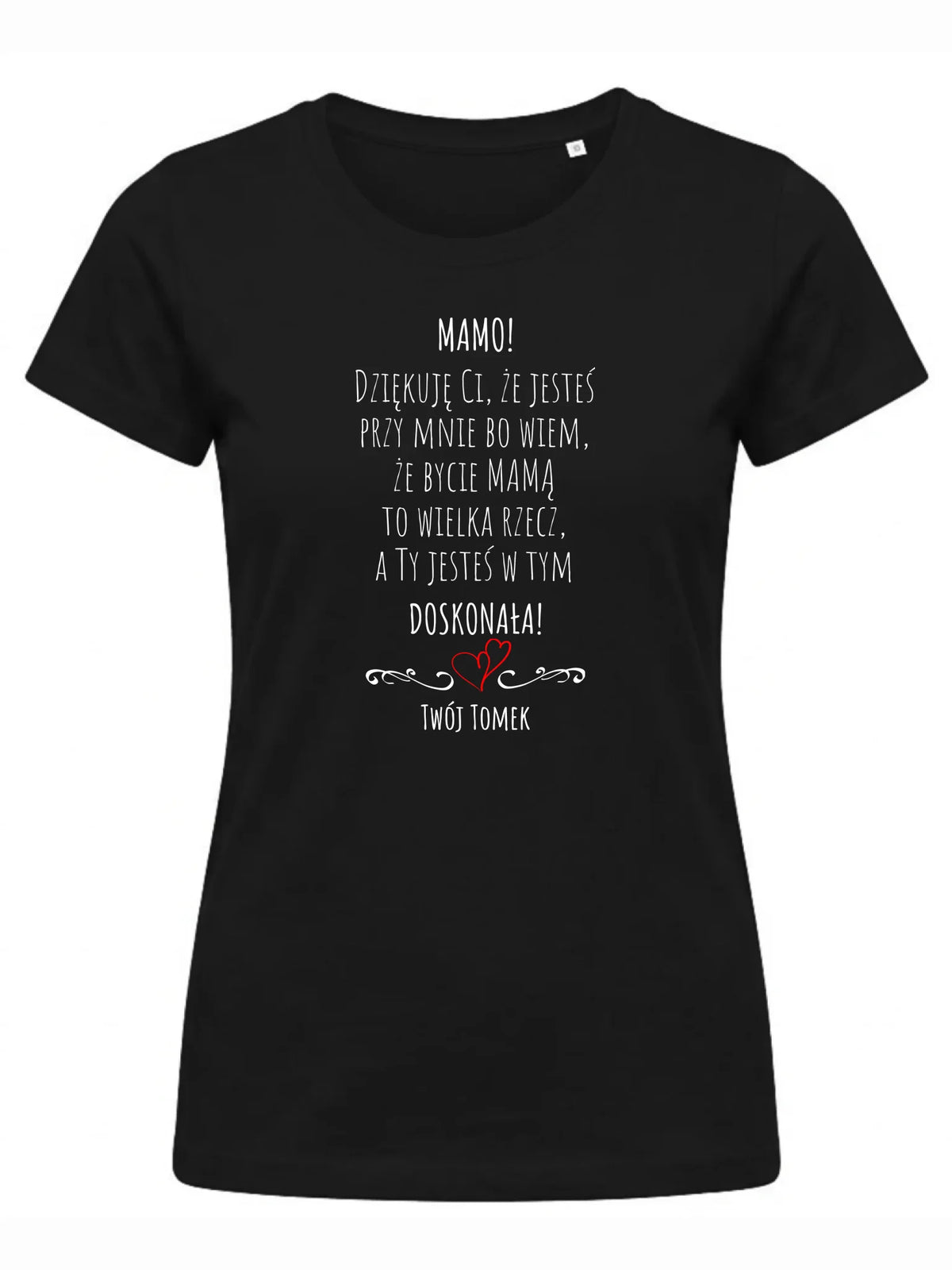 Koszulka dla mamy z podziękowaniem - Mamo jesteś doskonała - personalizowana DM10