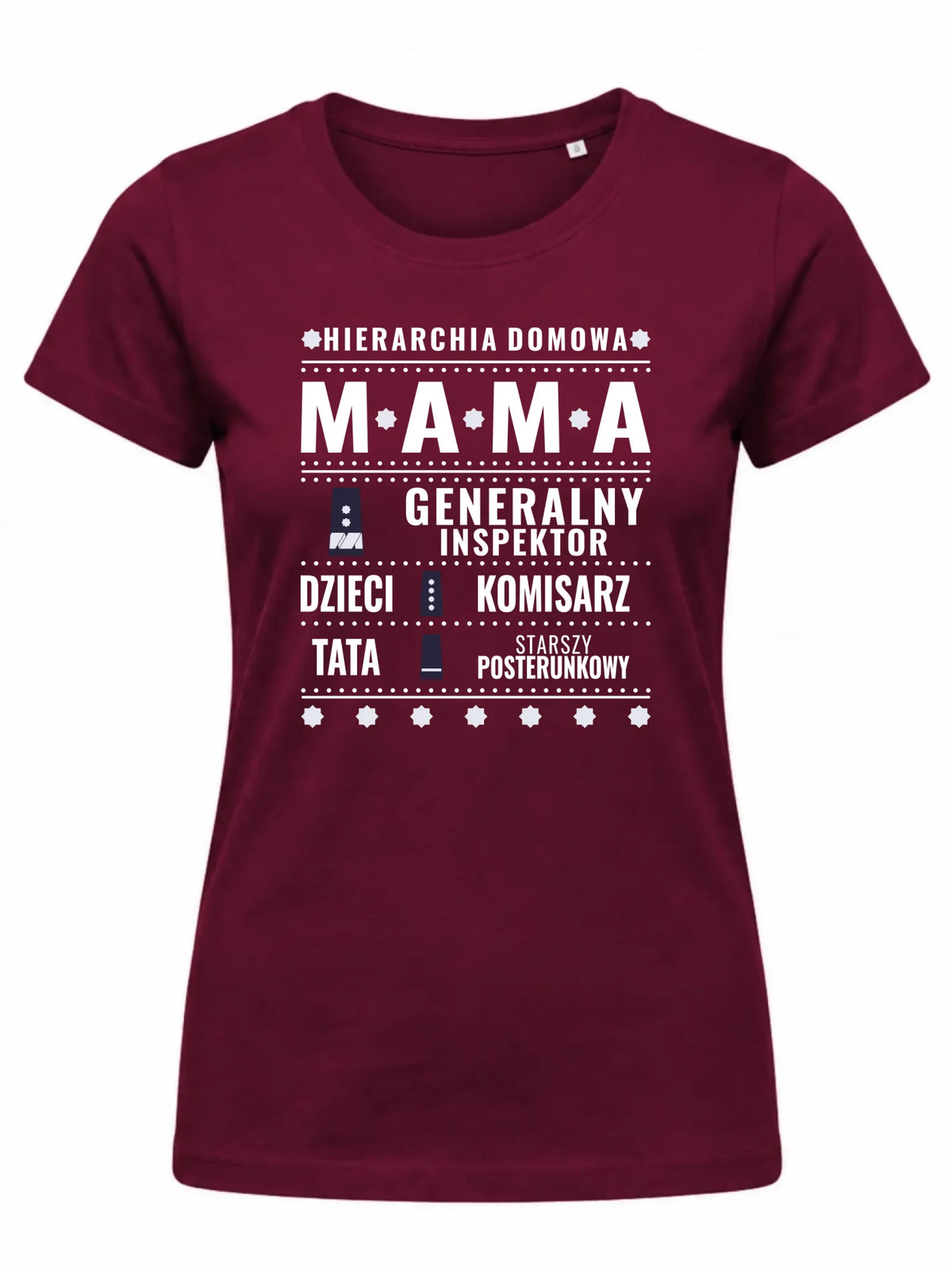 Koszulka dla mamy - Generał Mama Policja - personalizowana DM41