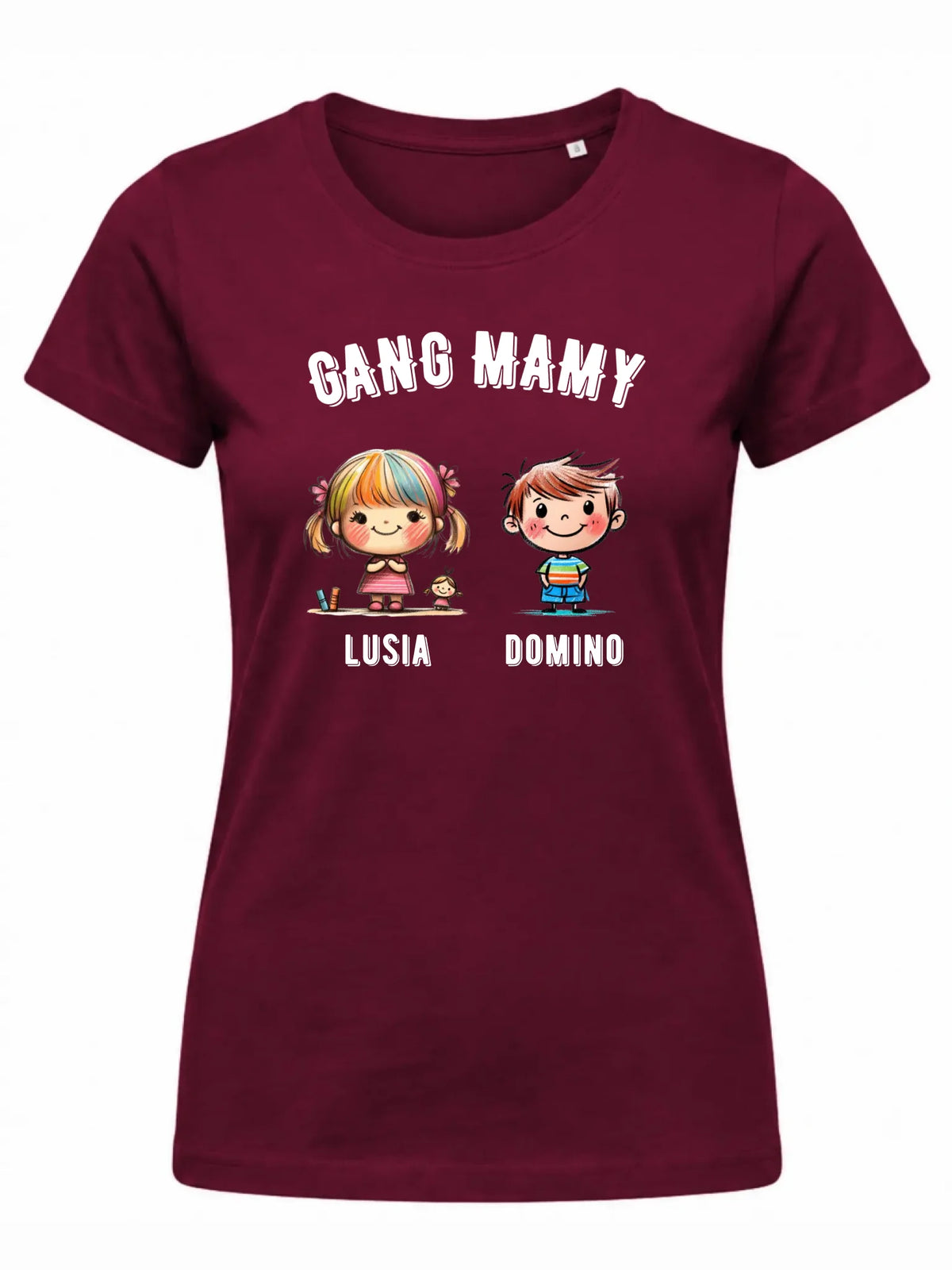 Koszulka dla mamy z imionami dzieci - Gang mamy - personalizowana DM09