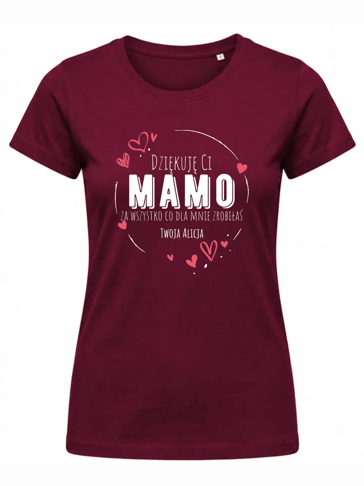 Koszulka dla mamy - Dziękuję Ci Mamo - personalizowana DM32