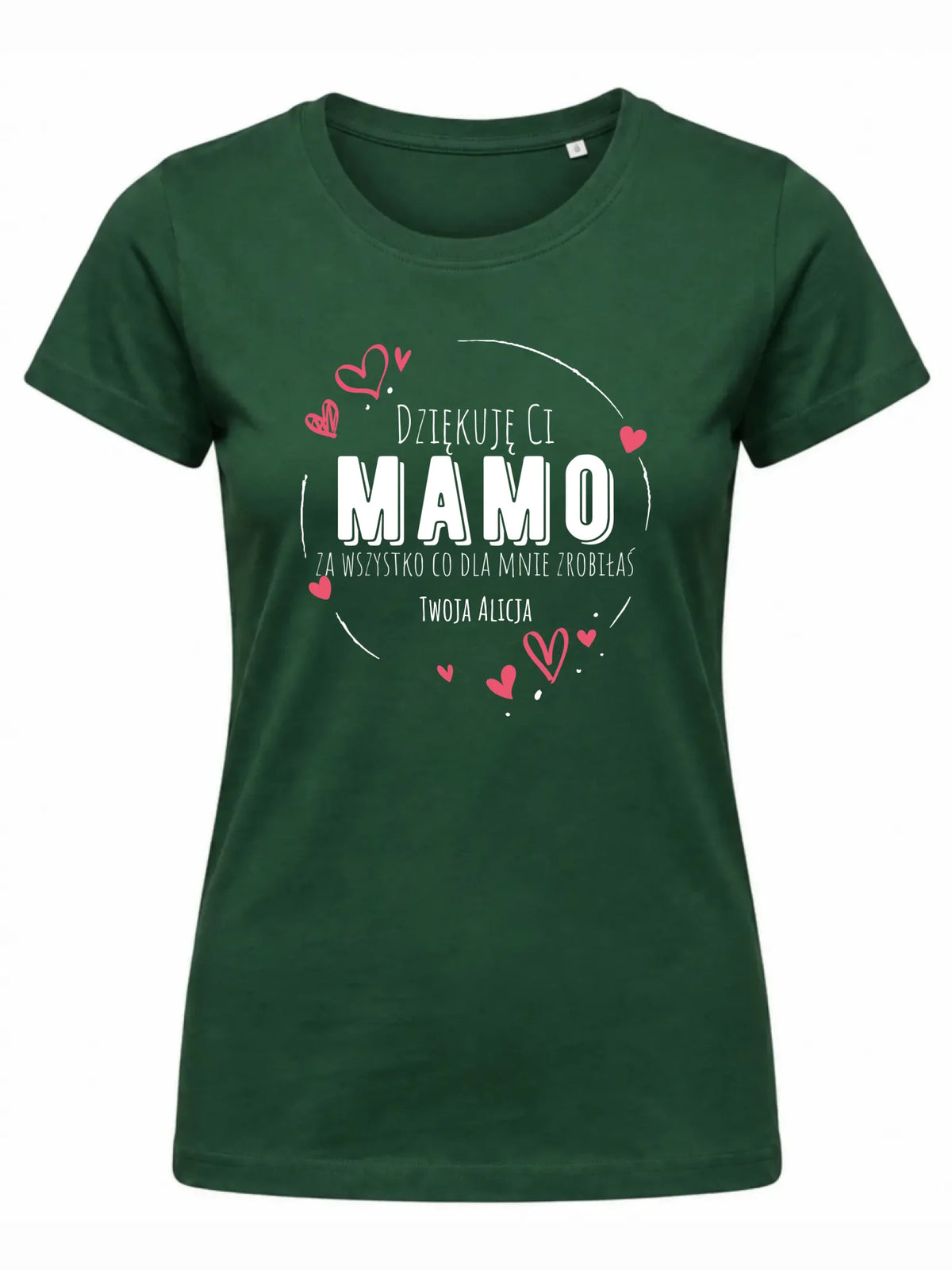 Koszulka dla mamy - Dziękuję Ci Mamo - personalizowana DM32