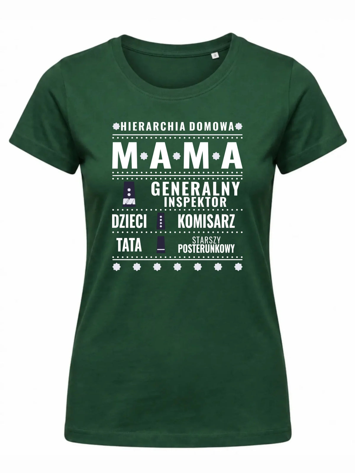 Koszulka dla mamy - Generał Mama Policja - personalizowana DM41