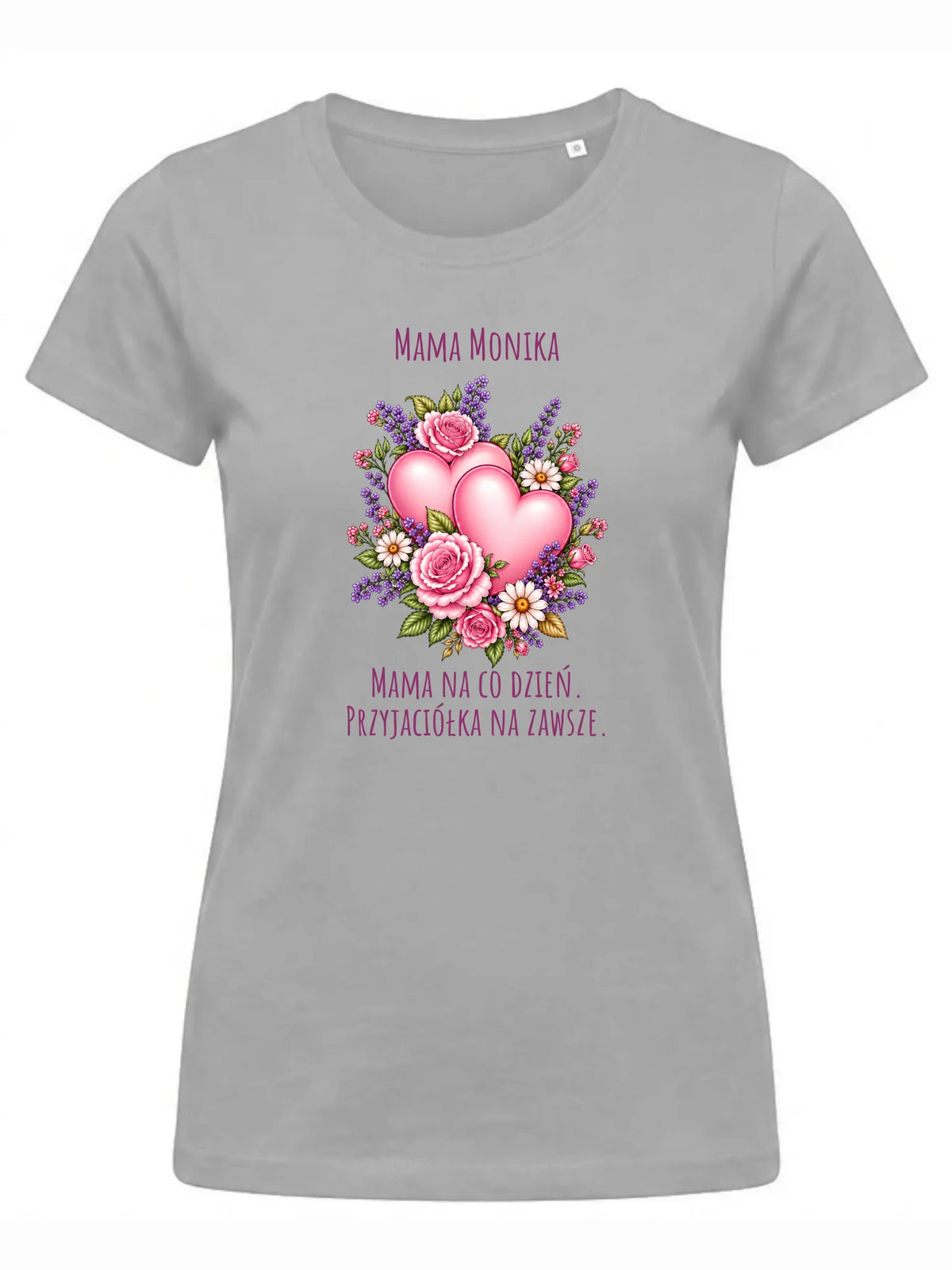 Koszulka dla mamy - Bukiet z sercami przyjaciółka - personalizowana DM39
