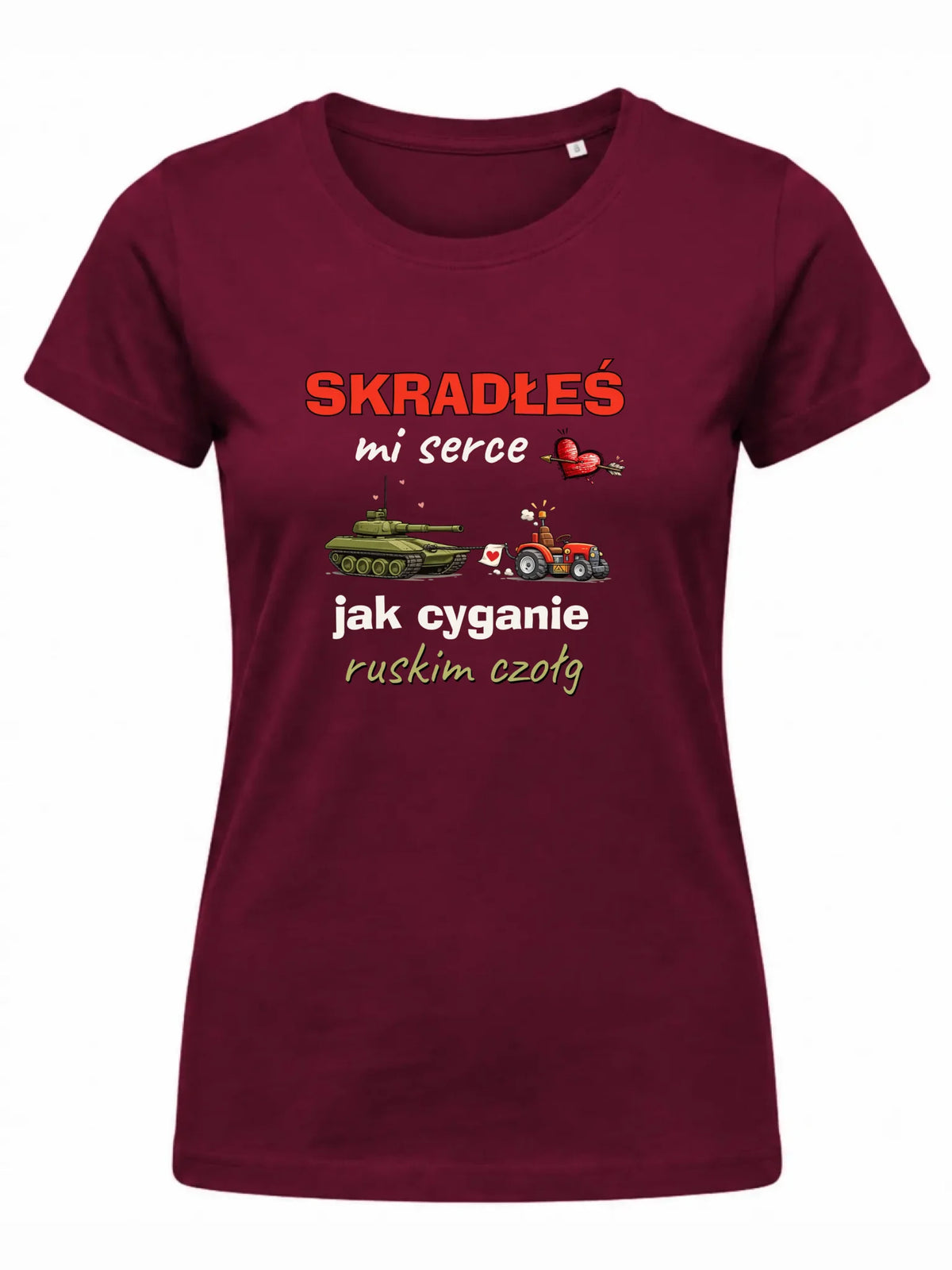 Koszulka damska - Skradłeś mi serce jak cyganie ruskim czołg W77
