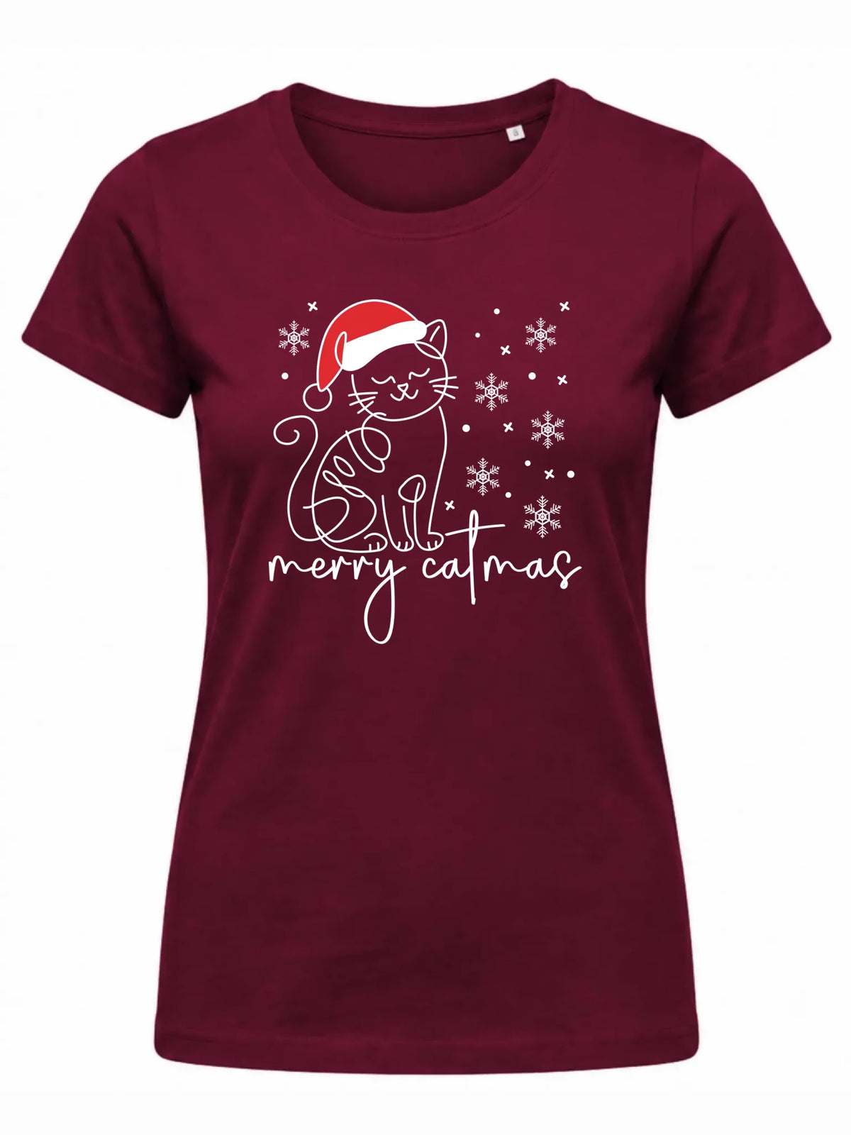 Koszulka damska świąteczna - prezent dla kociary - Merry catmas BN151