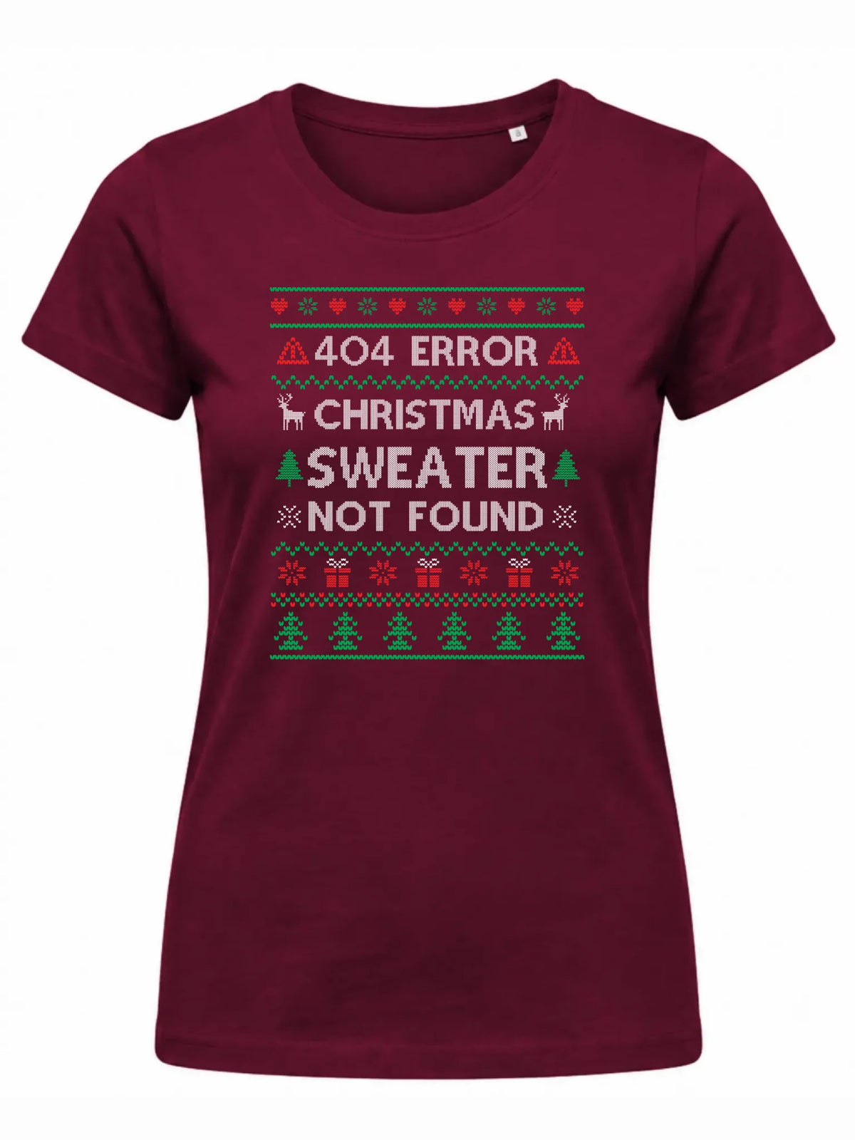 Koszulka damska świąteczna - Error 404 Christmas sweater not found BN107