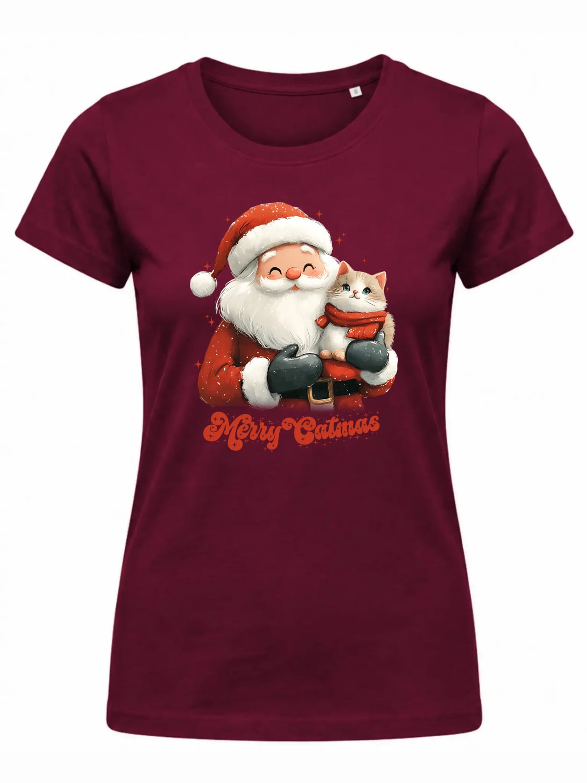 Koszulka damska świąteczna - prezent dla kociary - Merry Catmas BN38