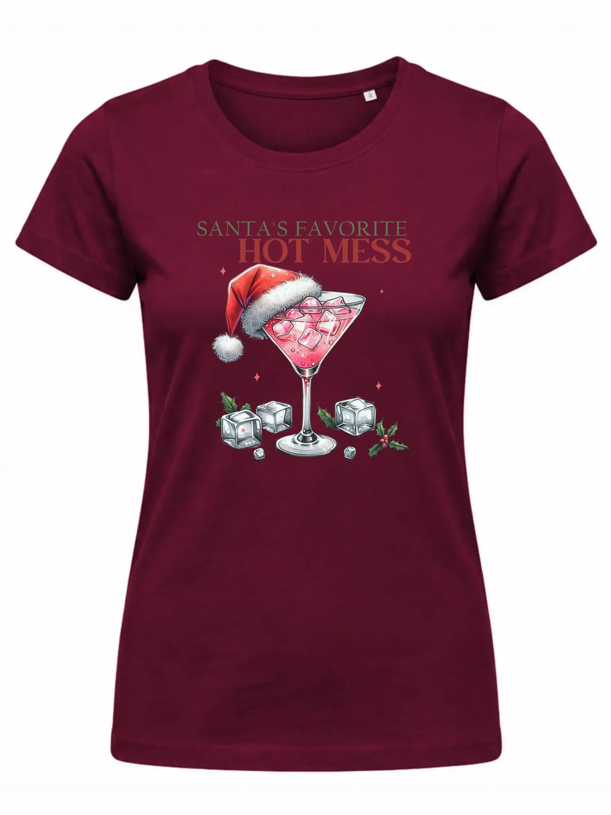 Koszulka damska świąteczna - Santa's favorite hot mess BN75