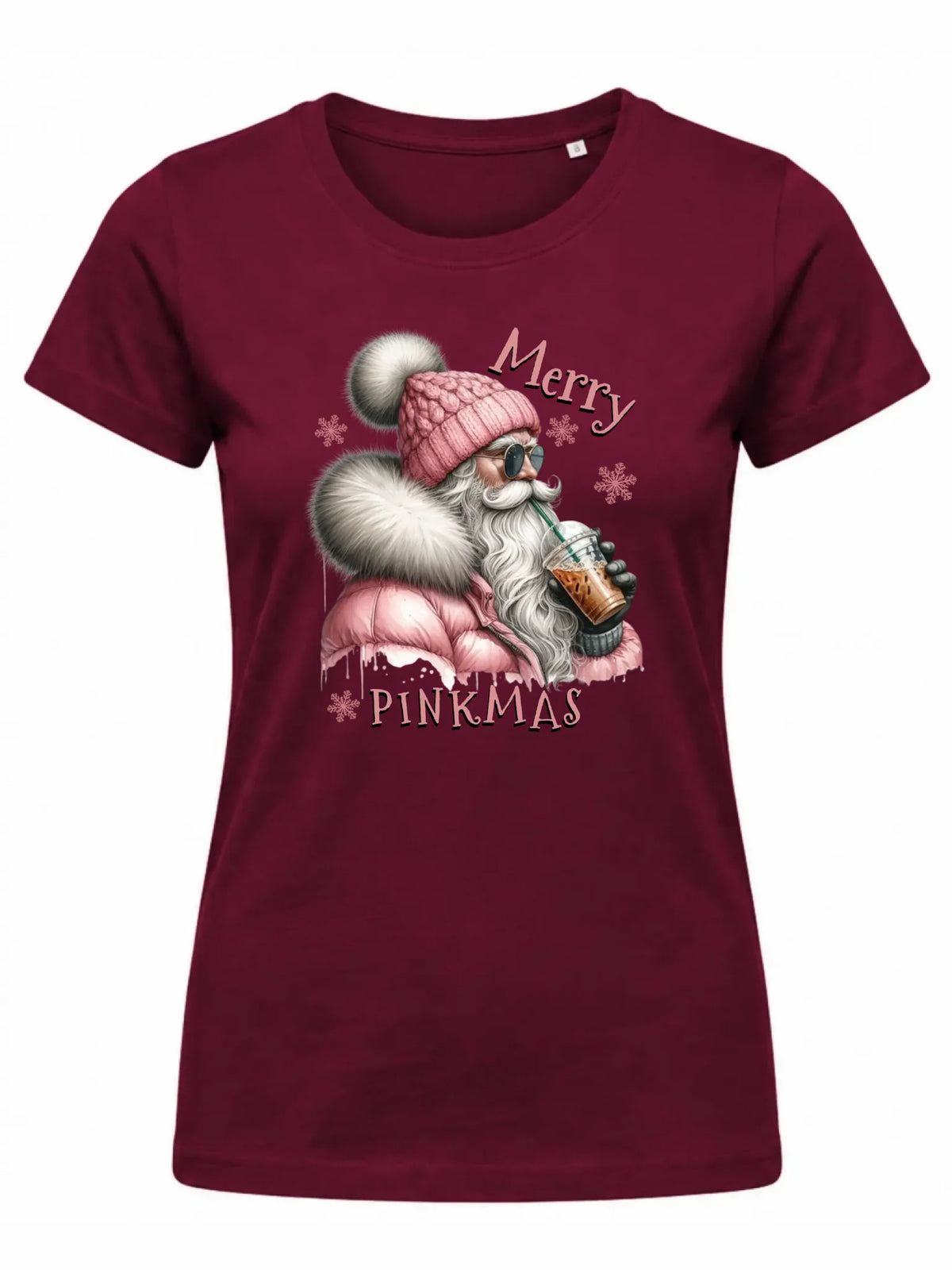 Koszulka damska świąteczna - Różowe Święta - Merry pinkmas BN117