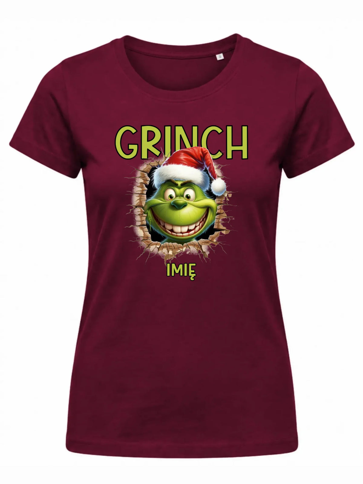 Koszulka damska świąteczna - Grinch - personalizowana BN112
