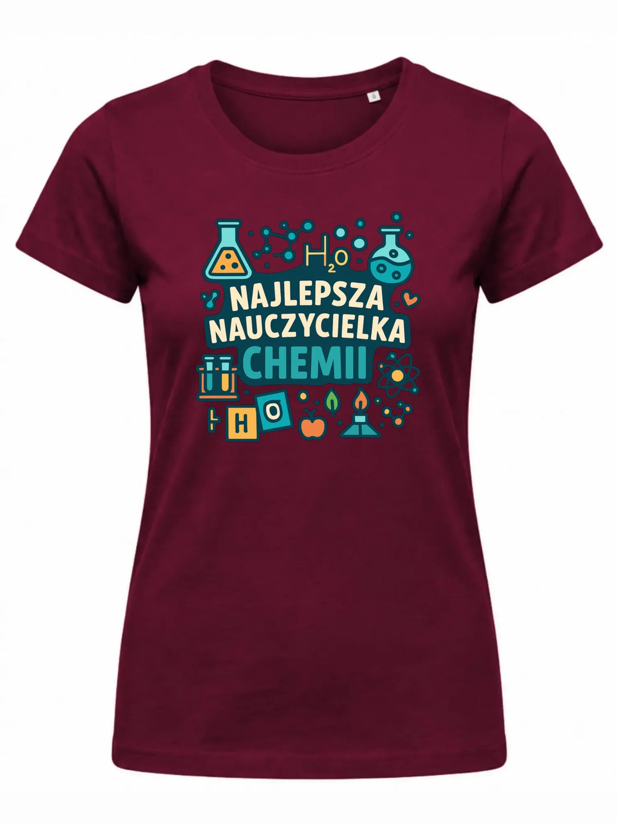 Koszulka damska dla nauczycielki - Najlepsza nauczycielka chemii N44
