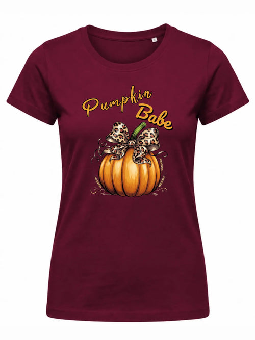 Koszulka damska jesienna - Pumpkin Babe - dla miłośniczki dyni JS33