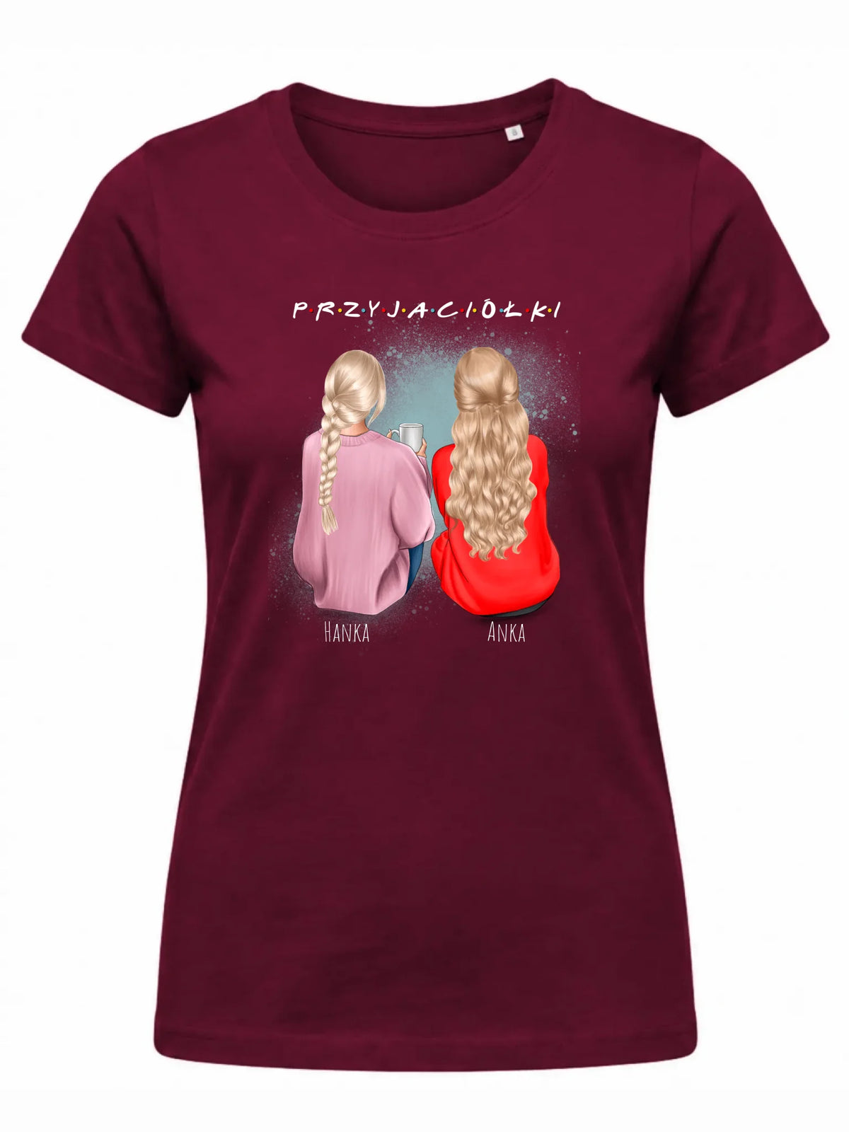 Koszulka damska - prezent dla przyjaciółki - personalizowane postacie 2-4 osoby PR02