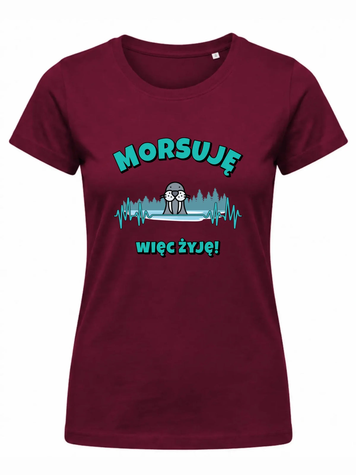 Koszulka damska - prezent dla morsa - Morsuję więc żyję - Mors HM02