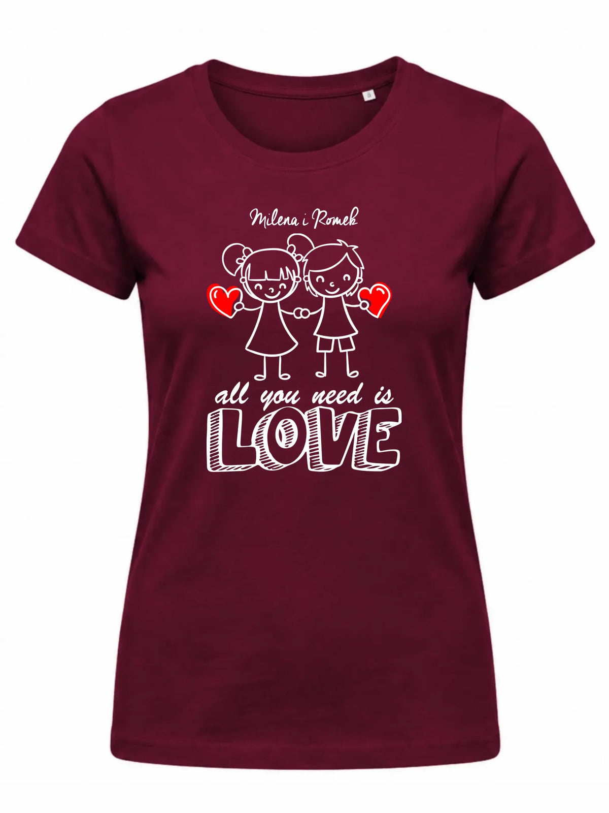 Koszulka damska dla par - All You need is love - personalizowana W13