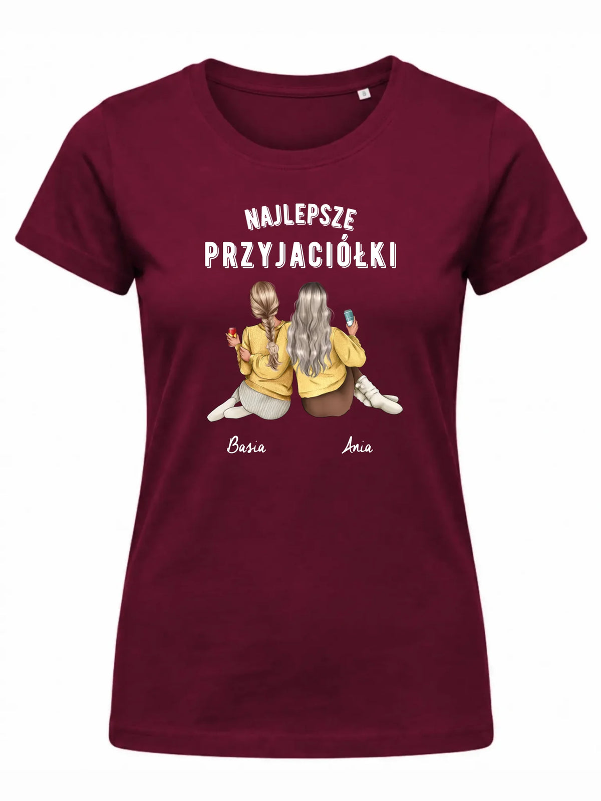 Koszulka damska - prezent dla przyjaciółek - Najlepsze przyjaciółki 2-4 osób - personalizowana PR01