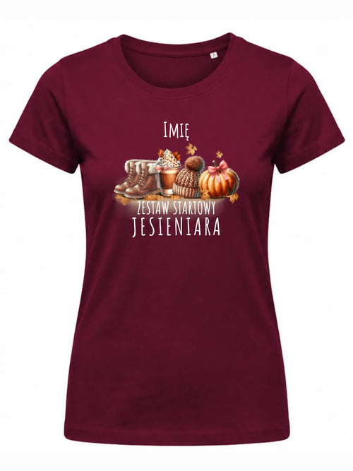 Koszulka damska jesieniara – Zestaw startowy - personalizowana JS05