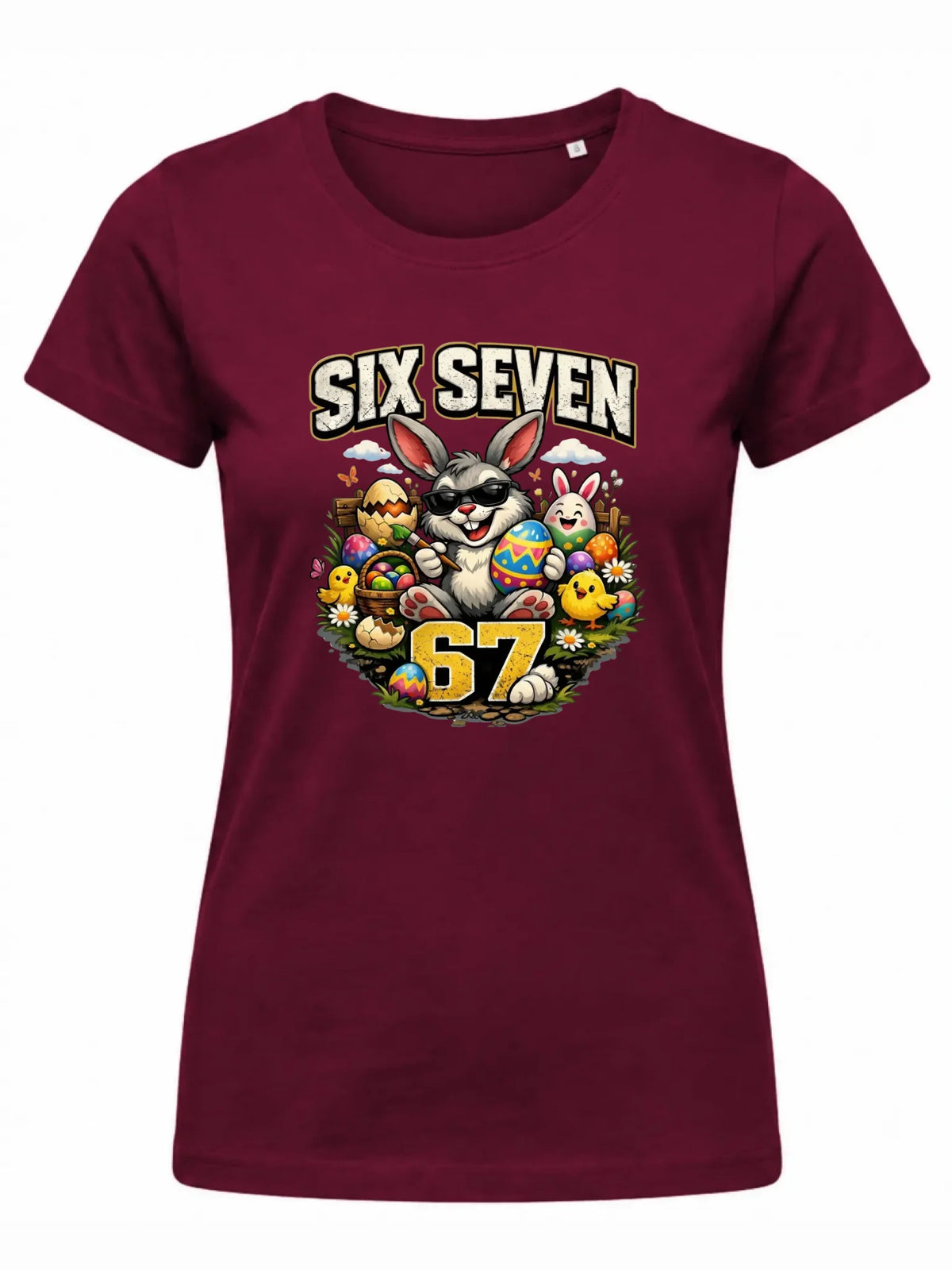 Koszulka damska wielkanocna - Zając Six Seven 67 WN10