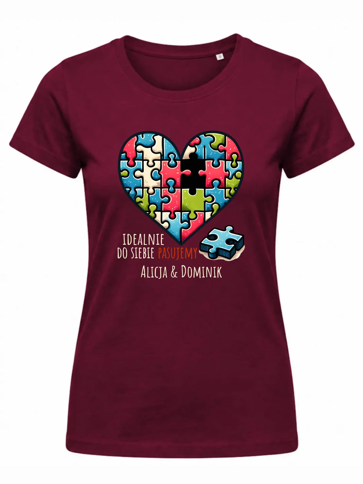 Koszulka damska - Idealnie do siebie pasujemy - personalizowana W44