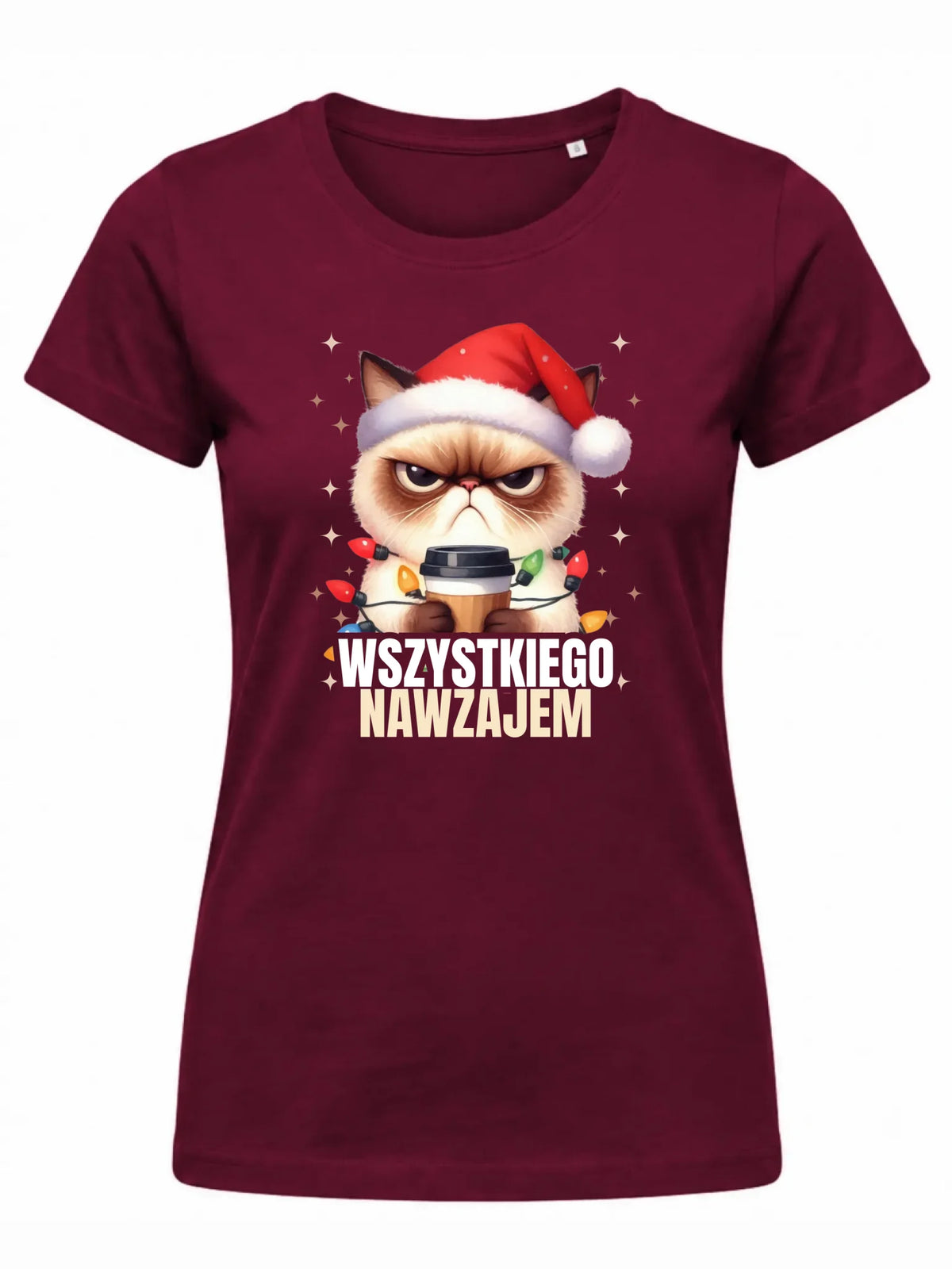 Koszulka damska świąteczna - Grumpy Cat Wszystkiego nawzajem BN33
