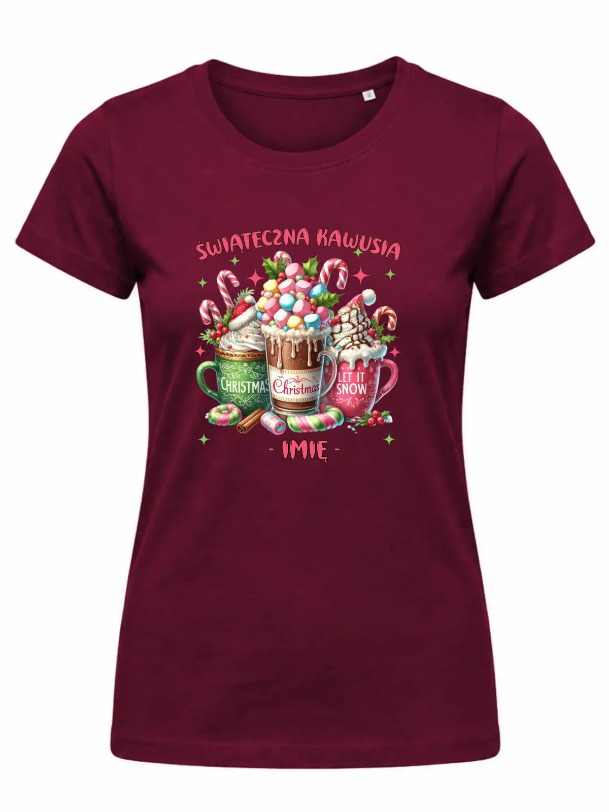 Koszulka damska świąteczna - Świąteczna kawusia - personalizowana BN29