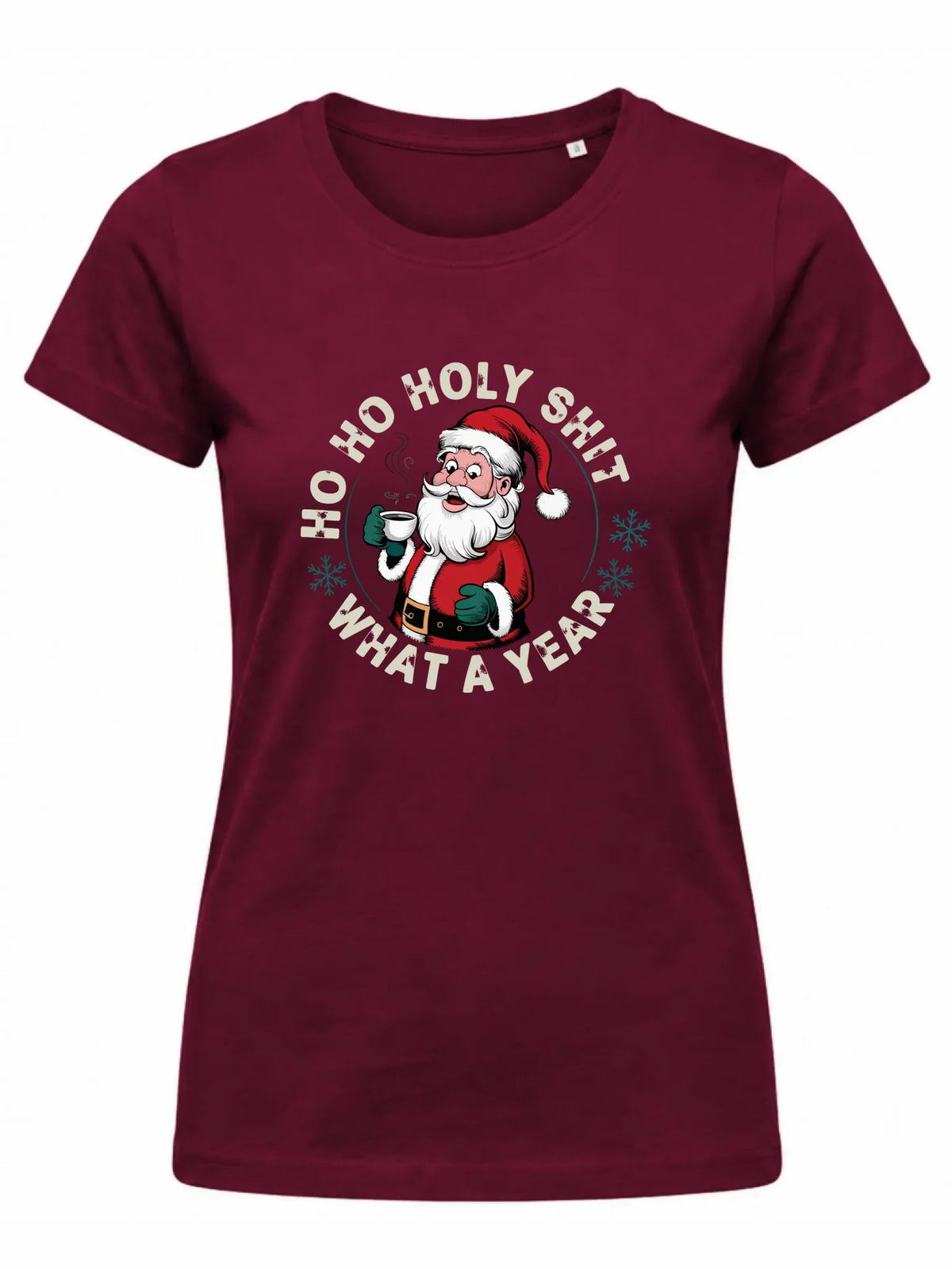 Koszulka damska świąteczna - Ho ho holy shit what a year BN74