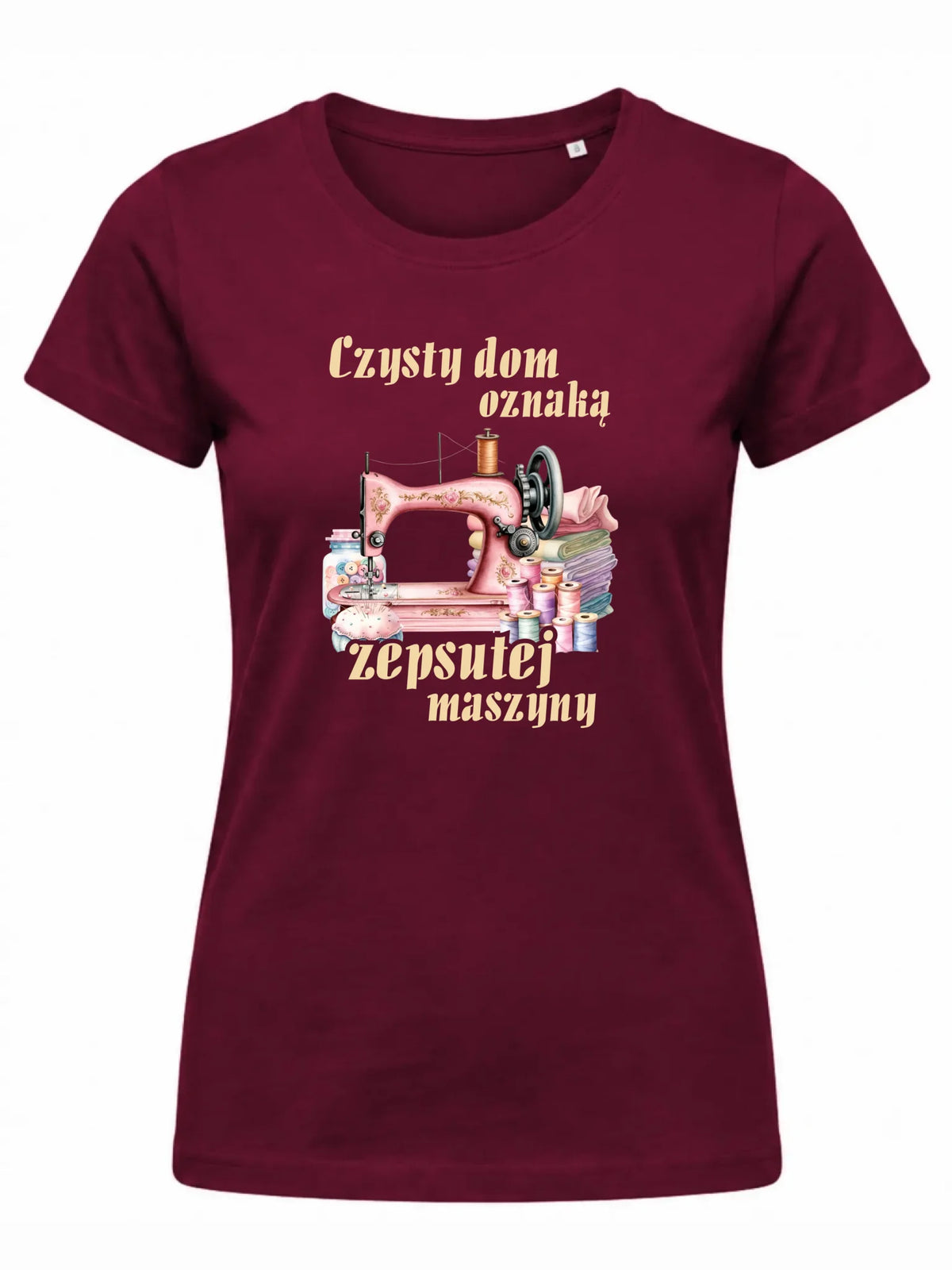Koszulka damska szyciowa dla krawcowej - Czysty dom oznaką zepsutej maszyny HS15