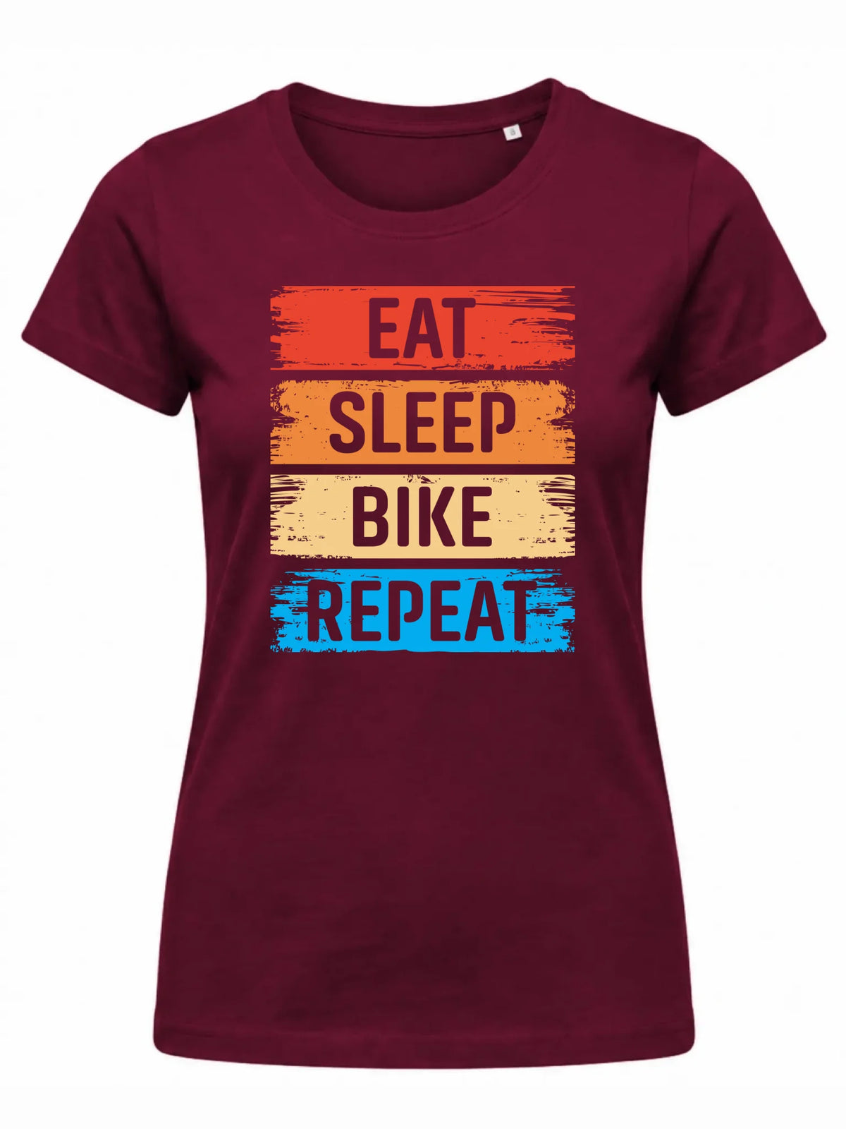 Koszulka damska na rower - Eat sleep bike repeat HR03