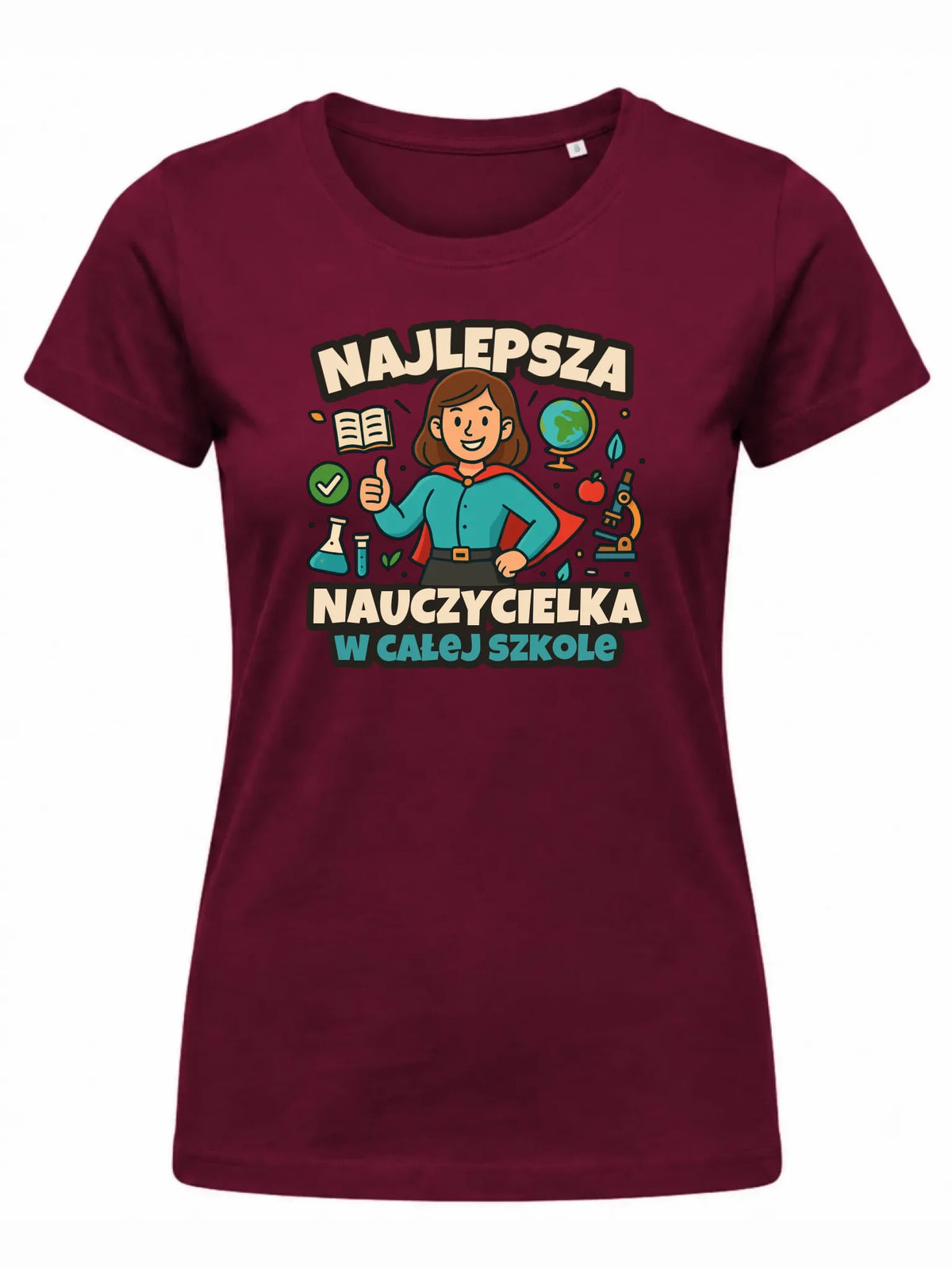 Koszulka damska dla nauczycielki - Najlepsza nauczycielka w całej szkole N45