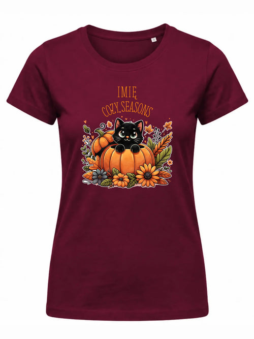 Koszulka damska jesieniara - Cozy Seasons - personalizowana JS01