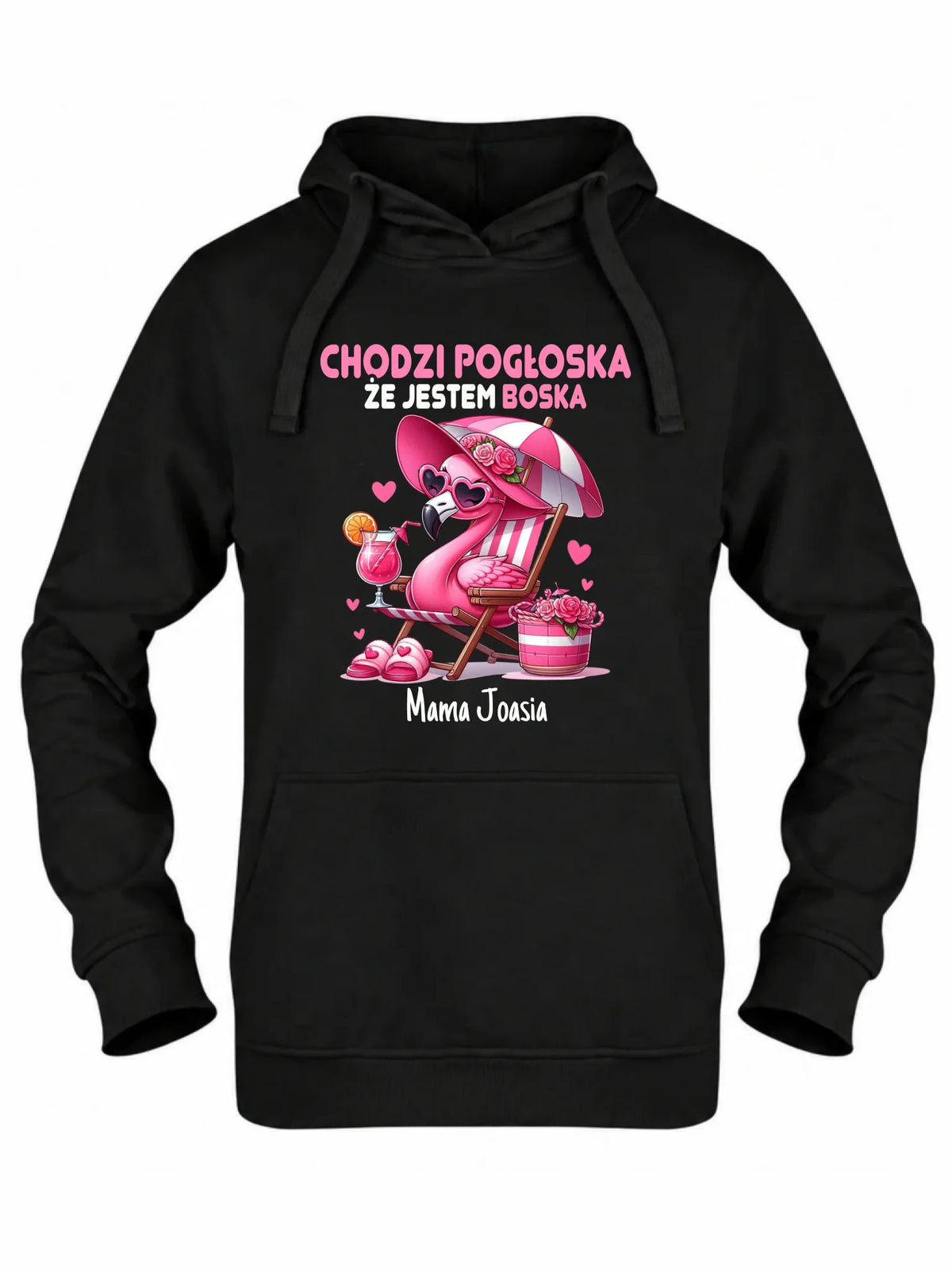 Bluza z kapturem dla mamy - Chodzi pogłoska, że jestem boska - personalizowana DM14