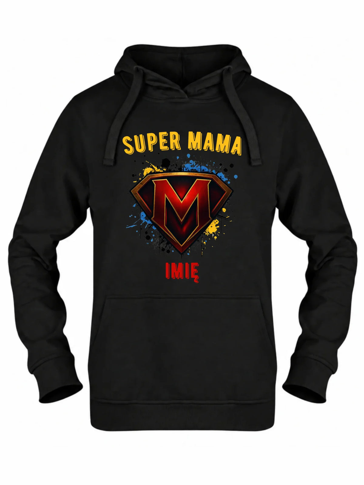 Bluza z kapturem dla mamy - Super Mama - personalizowana DM07
