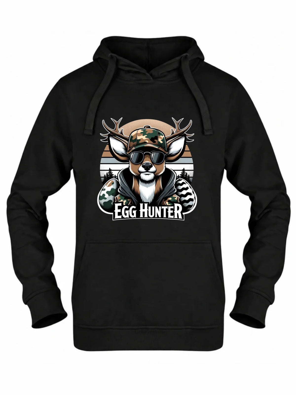Bluza damska z kapturem wielkanocna - Jeleń Survival Egg hunter WN19