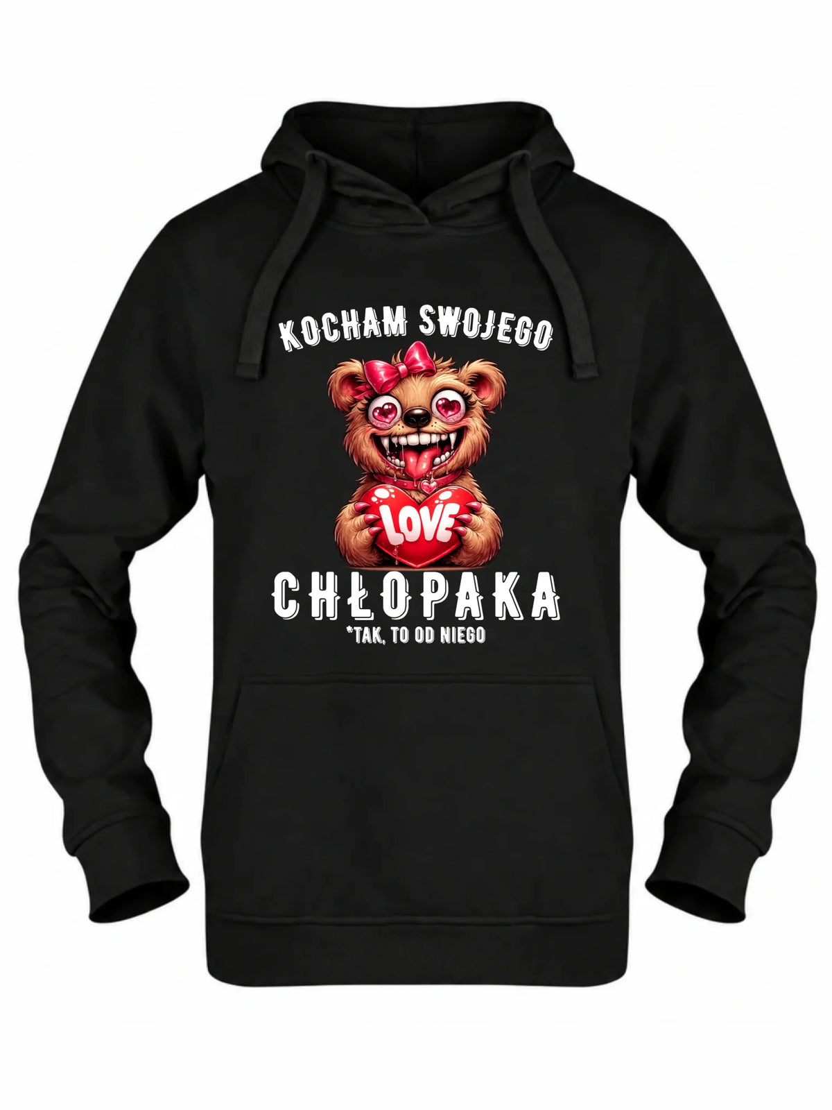 Bluza damska z kapturem dla dziewczyny - Kocham swojego chłopaka W89