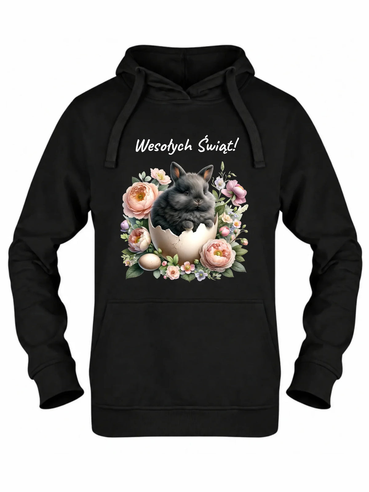 Bluza damska z kapturem na Wielkanoc - Zajączek w pisance Wesołych Świąt WN03
