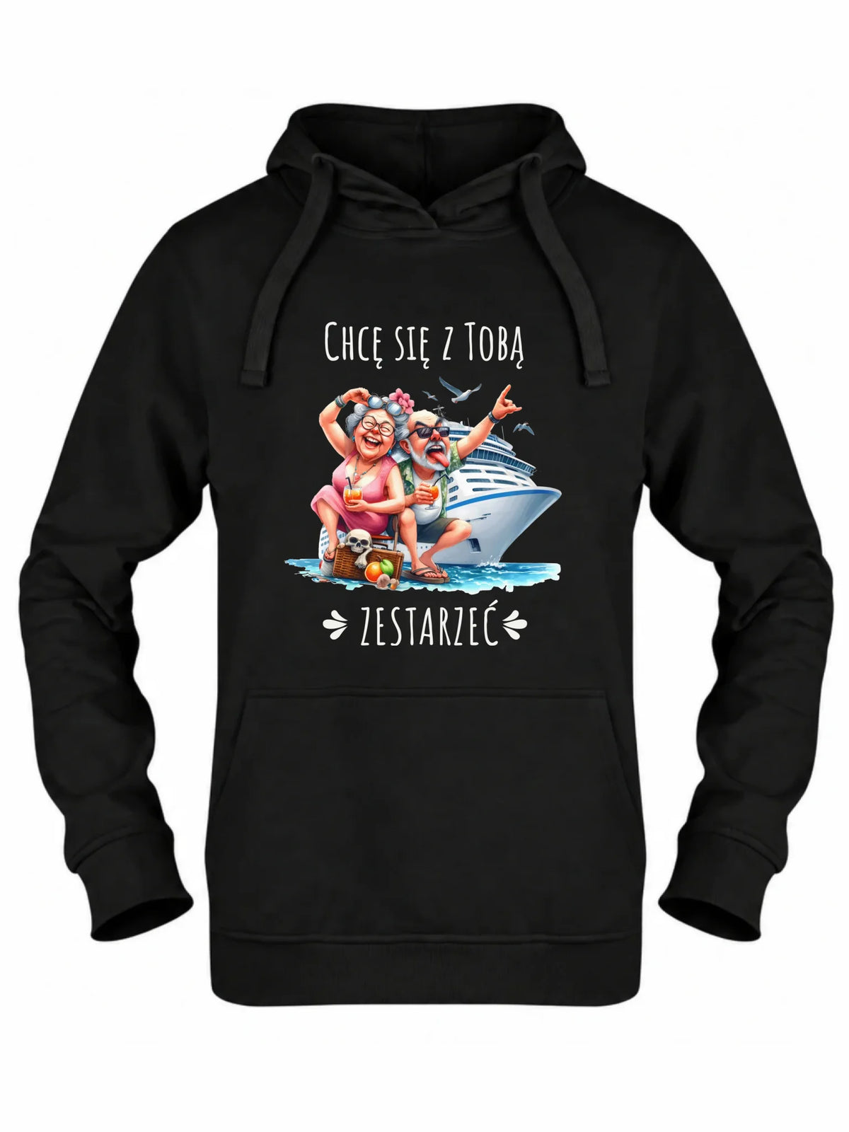 Bluza damska z kapturem - Chcę się z Tobą zestarzeć W80